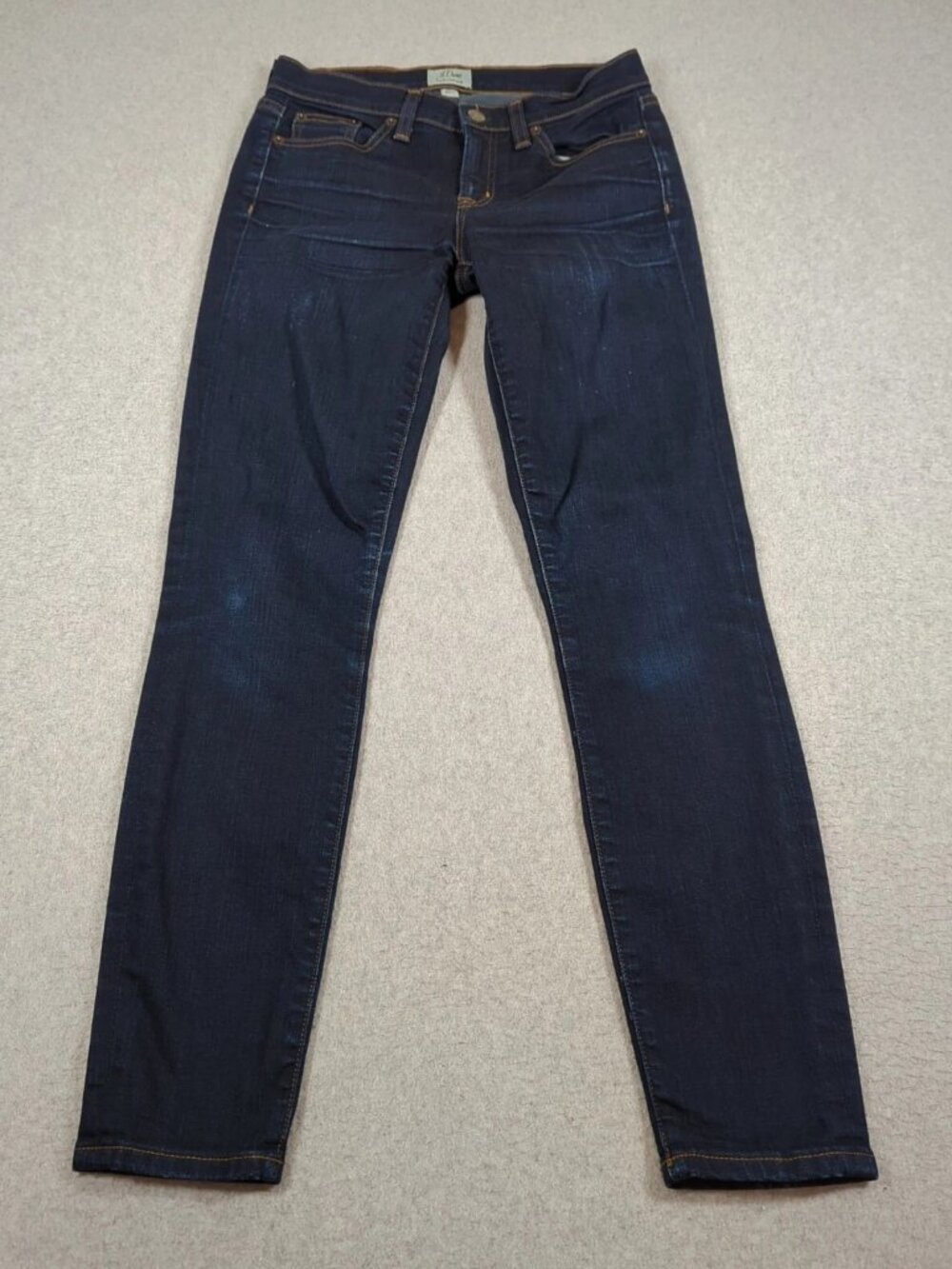 J.Crew Toothpick Skinny Jeans Women Size 25 Blue Denim Low Rise Stretch